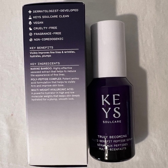 💜NIB💜KEYS SOULCARE TRULY BECOMING MULTI-BENEFIT PEPTIDE SERUM FOR FINE LINES - Picture 6 of 9